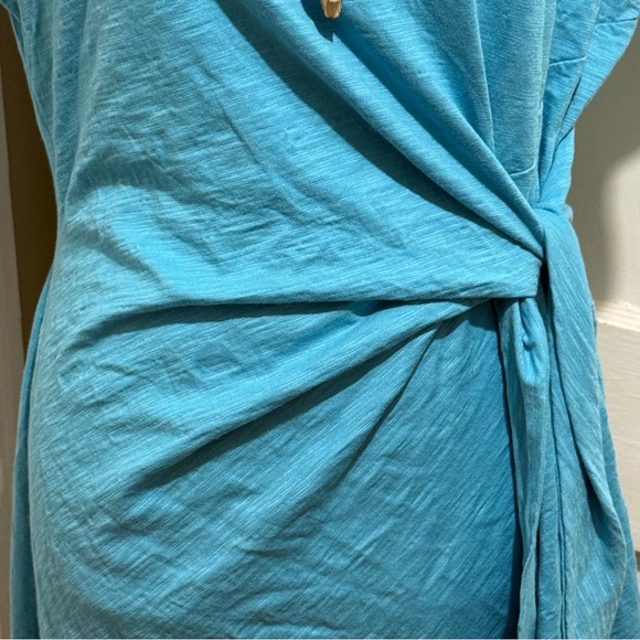 Chico's Teal Tie Waist T-shirt Dress Size 2 Women's size 12/14 - Picture 7 of 12